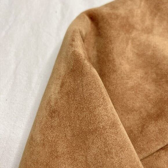 Vintage 90s Bacci Floral Embroidered Penny Lane Coat Faux Suede Sherpa Collar - Picture 7 of 11